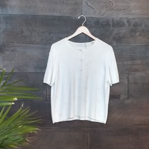 Vintage Cotton Floral Embroidered Cardigan